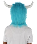 HPO Blue and Pink Scare Monster Wig with Mask  - Long Synthetic Fibers