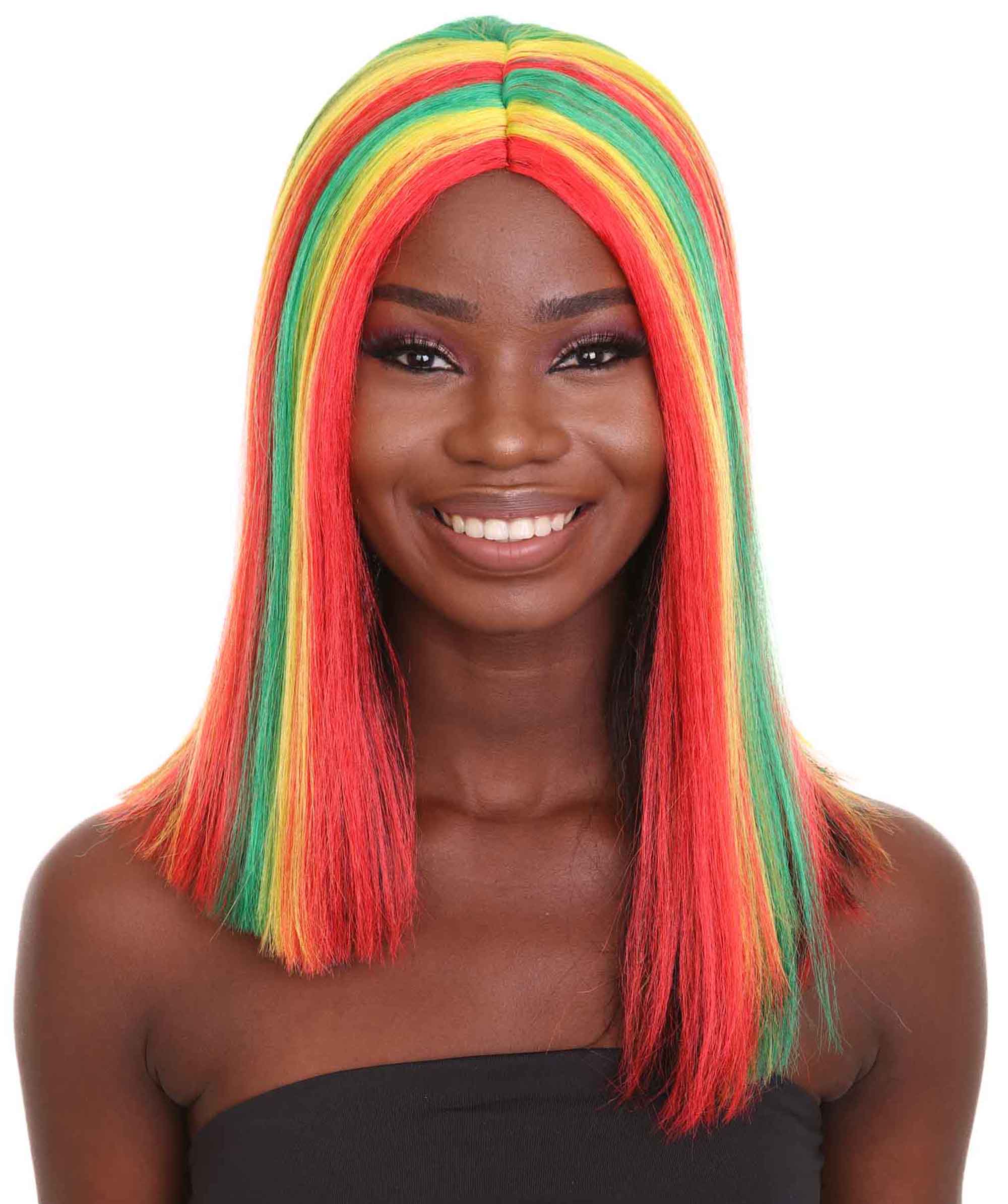 Cardi B | Women's Shoulder Length Celebrity Ghana Pride Wig –  HalloweenPartyOnline