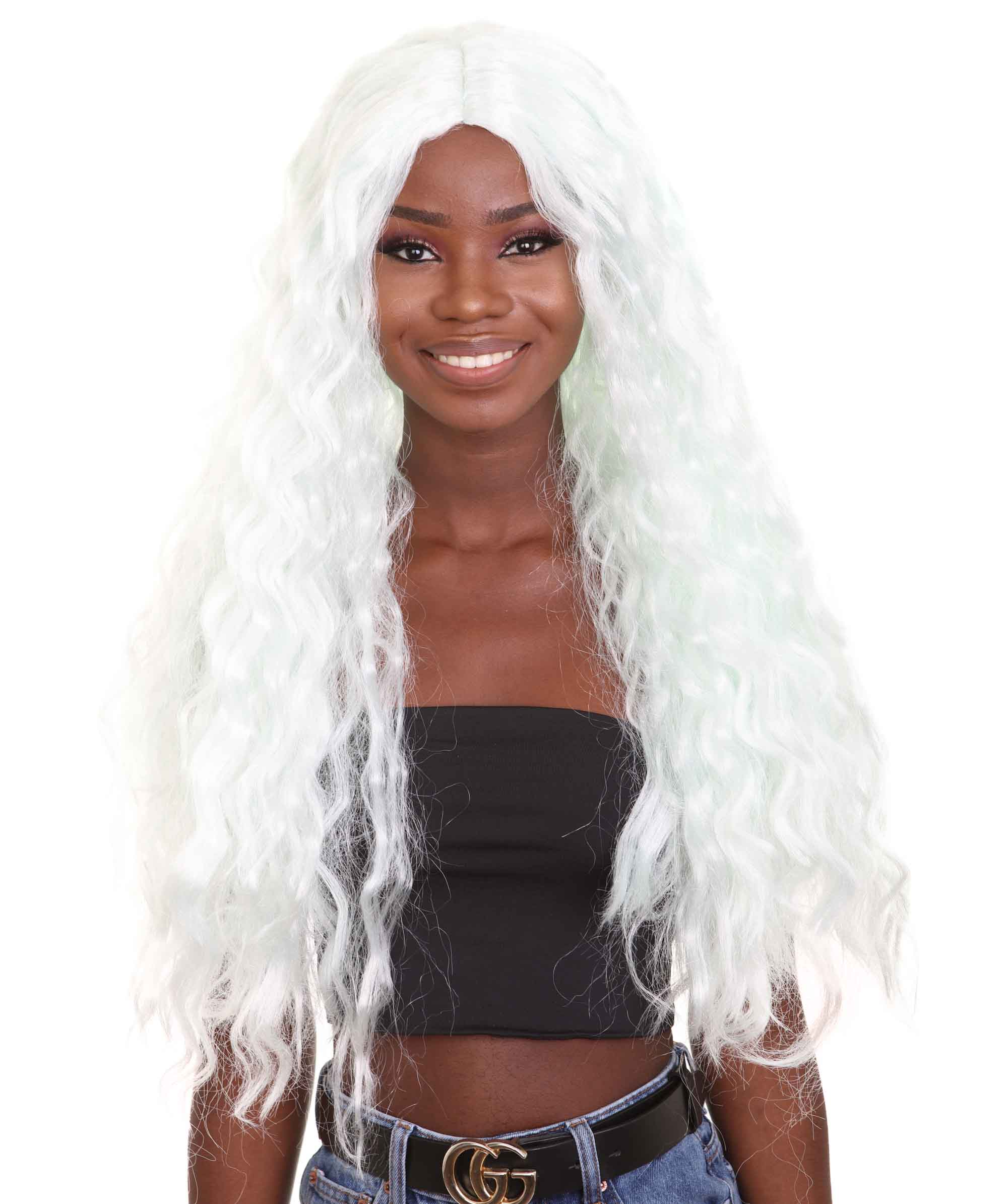 Women S Doja Cat Long Platinum Silver Say So Artist Wig