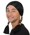 Men's Native American Wig | Cosplay Halloween Wig | Premium Breathable Capless Cap