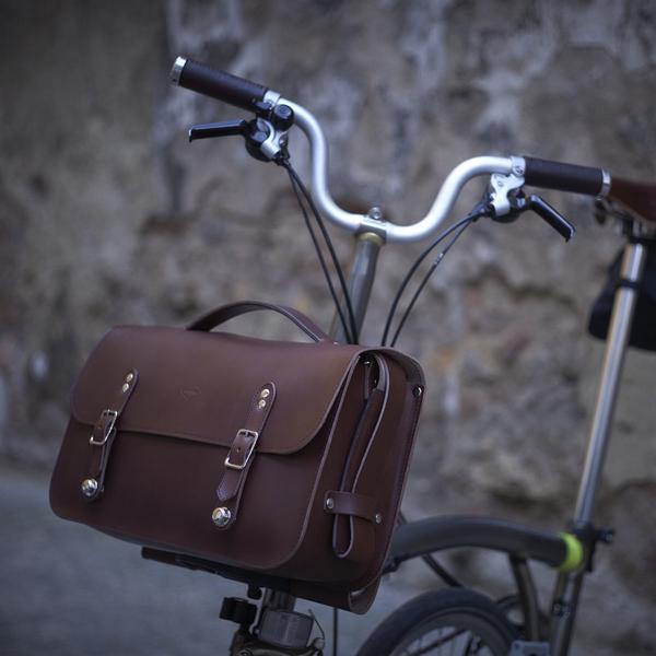 brompton leather bag