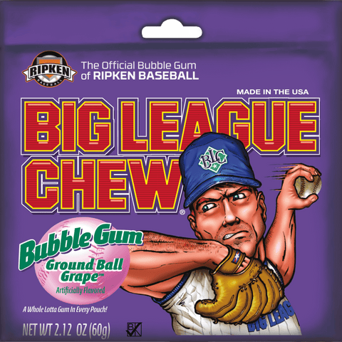 Big League Chew Bubble Gum Strawberry / 2.12 Ounce