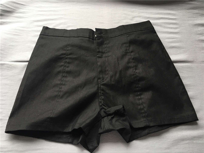 Sexy Black Shorts Cross Bandage High Waist Casual Short – Sheinchic.com