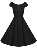 Retro Women 1950s Vintage Style Sleeveless Swing Party Midi Dress