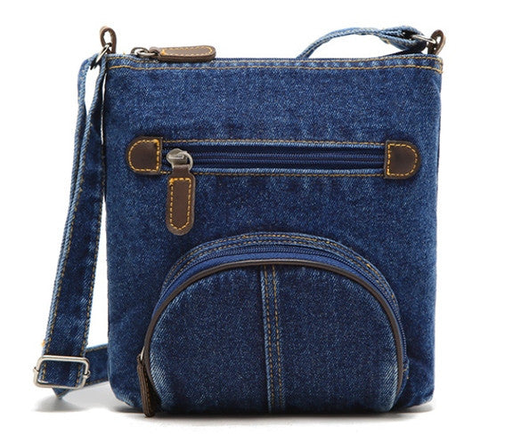 Unisex Women Blue Denim Shoulder Bag Jean Purse Vintage Cross Bag ...