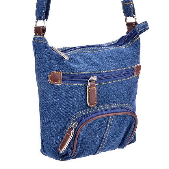 Unisex Women Blue Denim Shoulder Bag Jean Purse Vintage Cross Bag ...