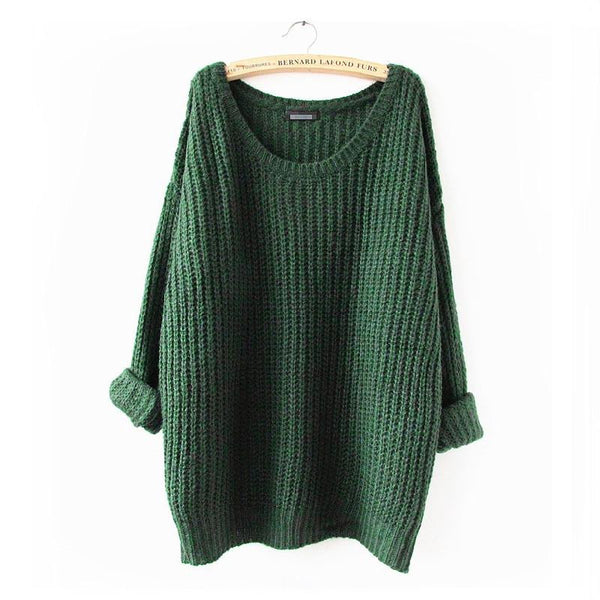 Long Sleeve Loose Knit Sweater – Sheinchic.com