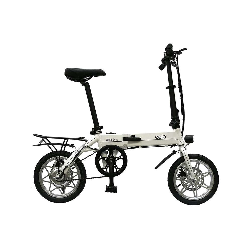 eelo 1885 DISC EXPLORER - FOLDING ELECTRIC BIKE WITH 3 YEARS UNLIMITED MILEAGE MANUFACTURERS WARRANTY + FREE CARRY BAG
