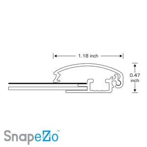 18x36 Blue SnapeZo® Snap Frame - 1.2" Profile