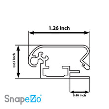Load image into Gallery viewer, 22x56 Silver SnapeZo® Snap Frame - 1.25 Inch Profile