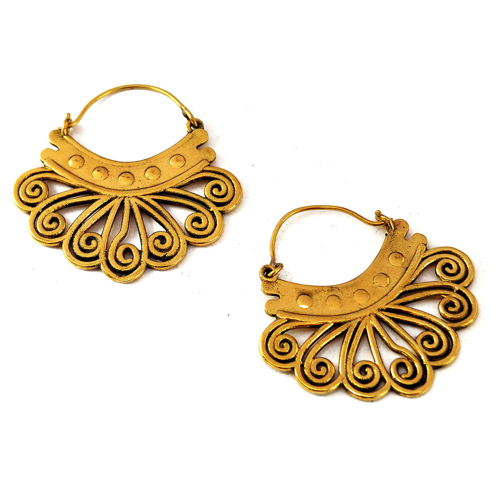 Tribal Brass Earrings