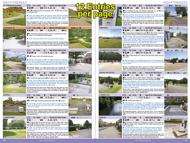 All The Aires France 5th edition guidebook vicarious media books ISBN: 9781910664254/9781910664261 see all th aires in france with a free locator map entires