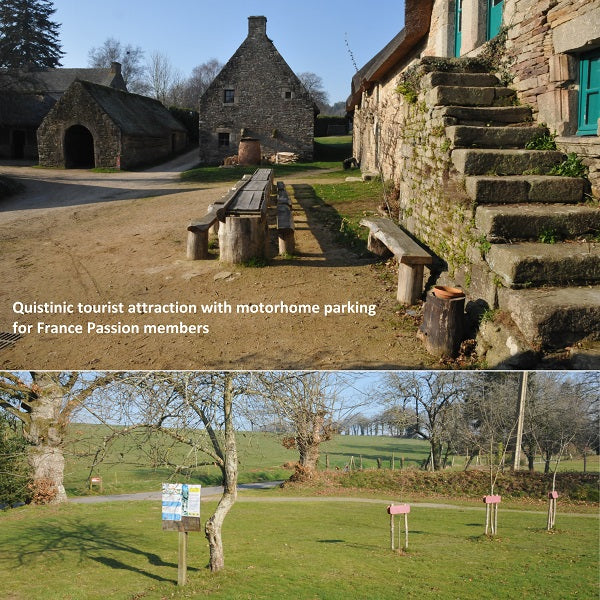 France Passion camper site in Brittany at tourist attraction