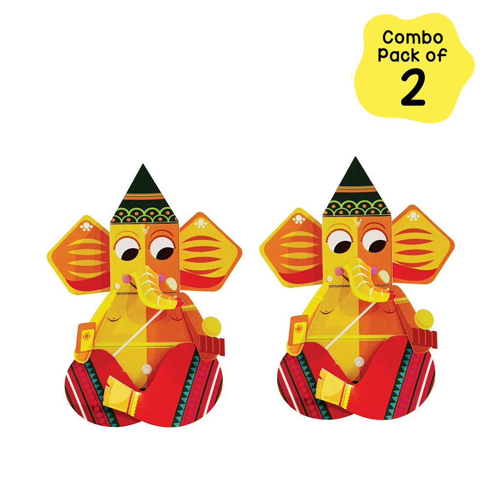 CrafToi Ganpati - 3D DIY Indian Paper Craft Kit Toy (Pack of 2 ...