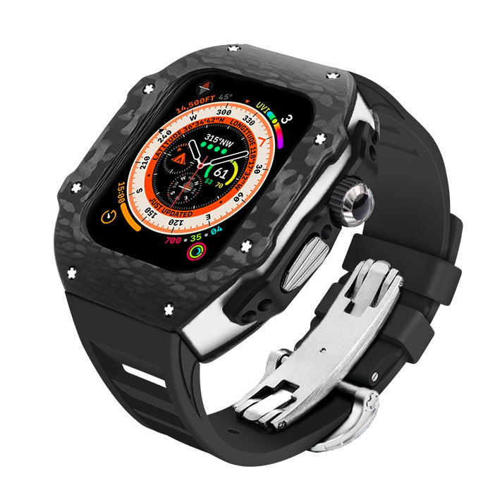 AppleWatch Case Carbon Racing シルバー 44 45 | ilhotesul.com.br