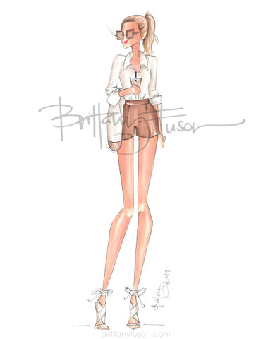 Brittany Fuson, fashion illustration, almond milk, latte