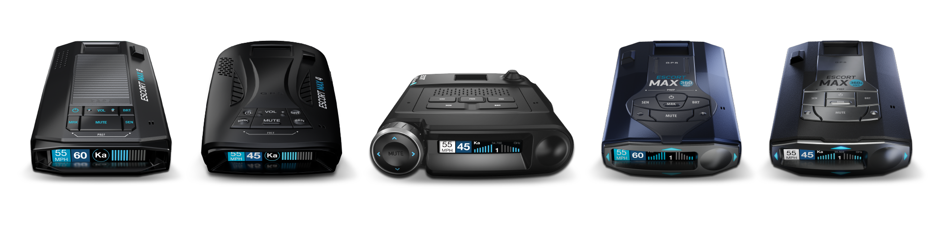 Escort Max family radar detectors