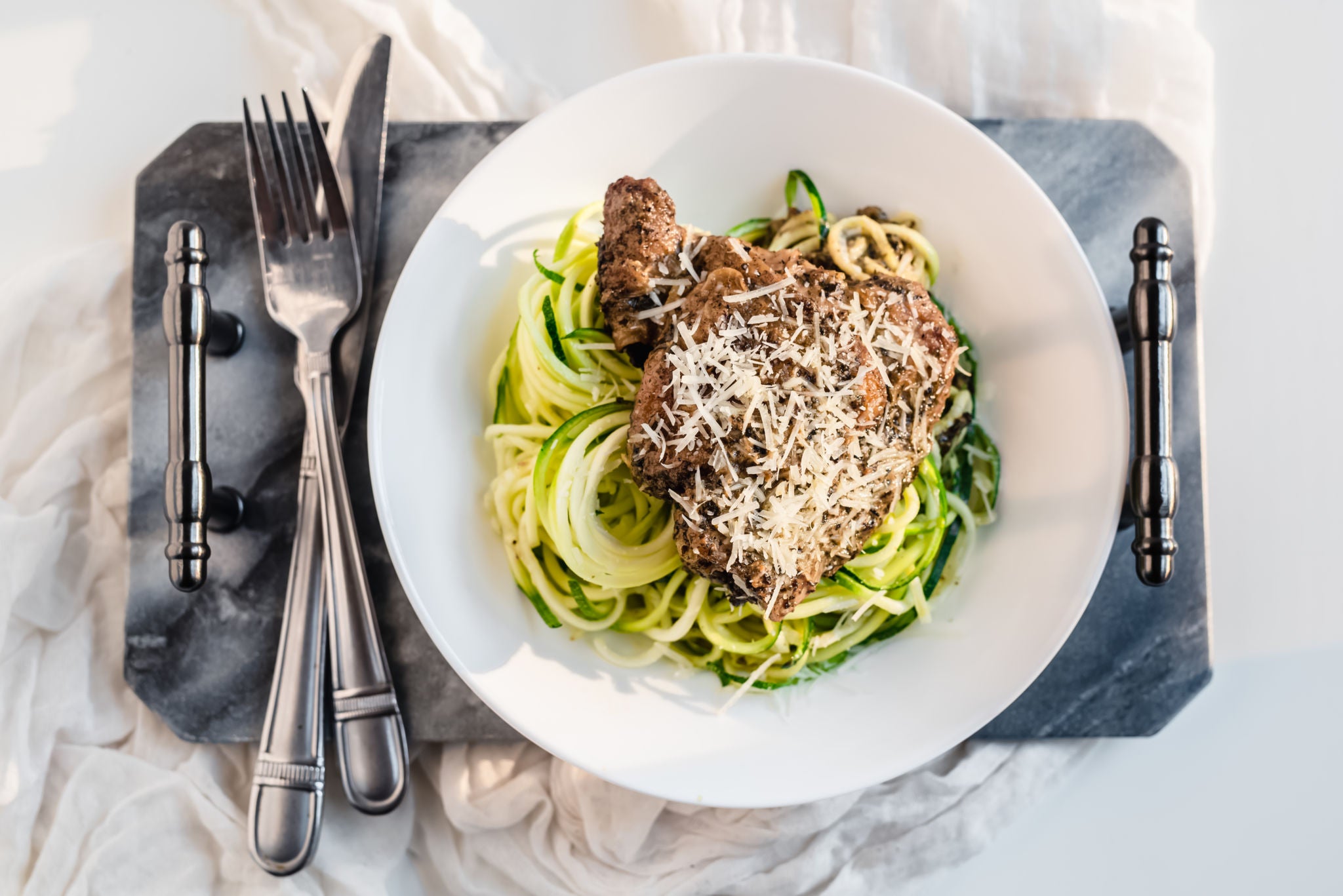 Keto Pesto Chicken With Zucchini Noodles KetoLogic