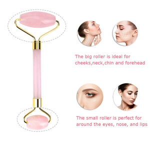 Rose Gold Facial Spa Set Rose Quartz And Jade Grade A Face Roller An Cnz Imports