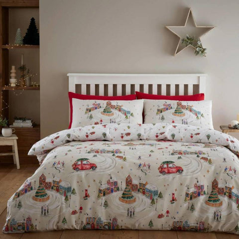 Christmas Town Reversible Duvet Cover Set