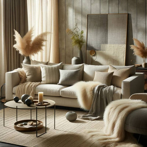 Textured Fabrics in Living Room