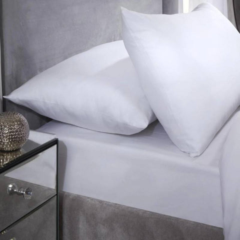 Egyptian Cotton 200 Thread Count White 25cm Fitted Sheet