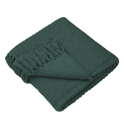 Hayden 100% Recycled Cotton Throw Green