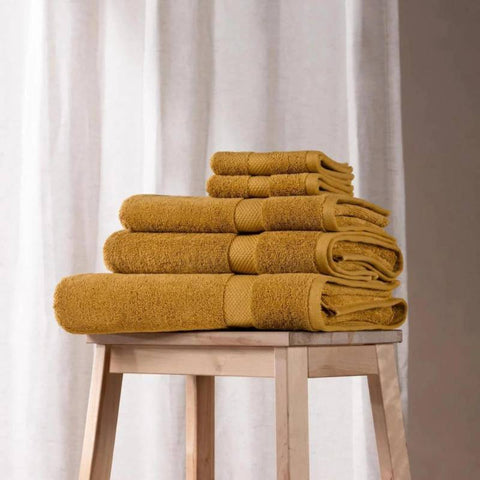 Loft Signature Combed Cotton Towels Ochre