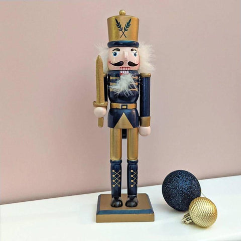 Navy Christmas Nutcracker with Sword