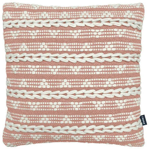 Raya Textured Stripe Blush Cushion Cover
