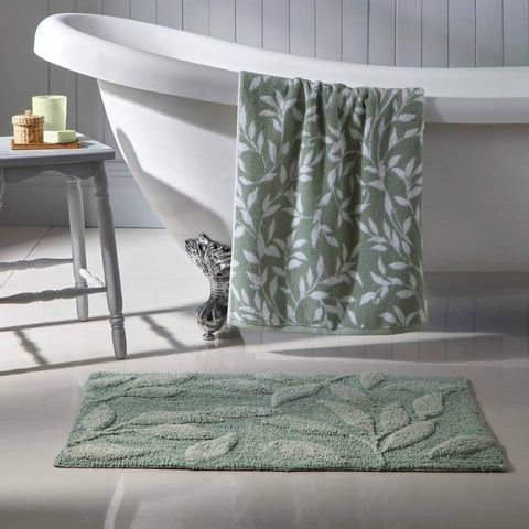 Sandringham Jacquard Leaf Towel Sage