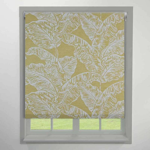 Tropics Made to Measure Roller Blind (Dim Out) Ochre