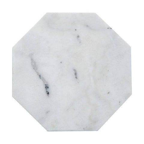 White Octagonal Marble Trivet