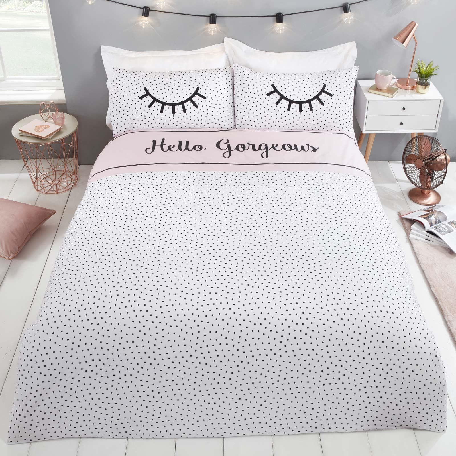 polka dot single duvet cover