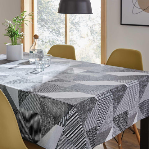 Larsson Geo Wipe Clean Tablecloths Grey