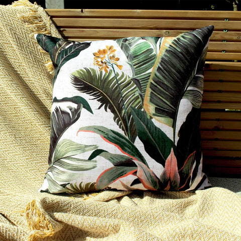 Hawaii Tropical Outdoor Green Cushion Cover 17'' x 17''