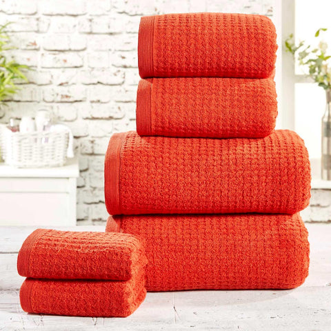 Waffle Chilli 6 Piece Towel Bale Set