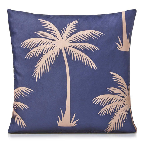 Blue Palm Outdoor Cushion Cover 22" x 22"