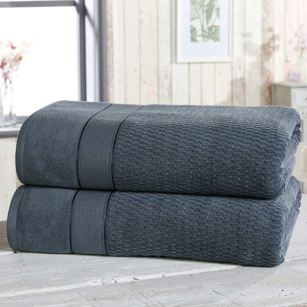 Royal Velvet Grey 2 Piece Bath Sheet Towel Set – Ideal