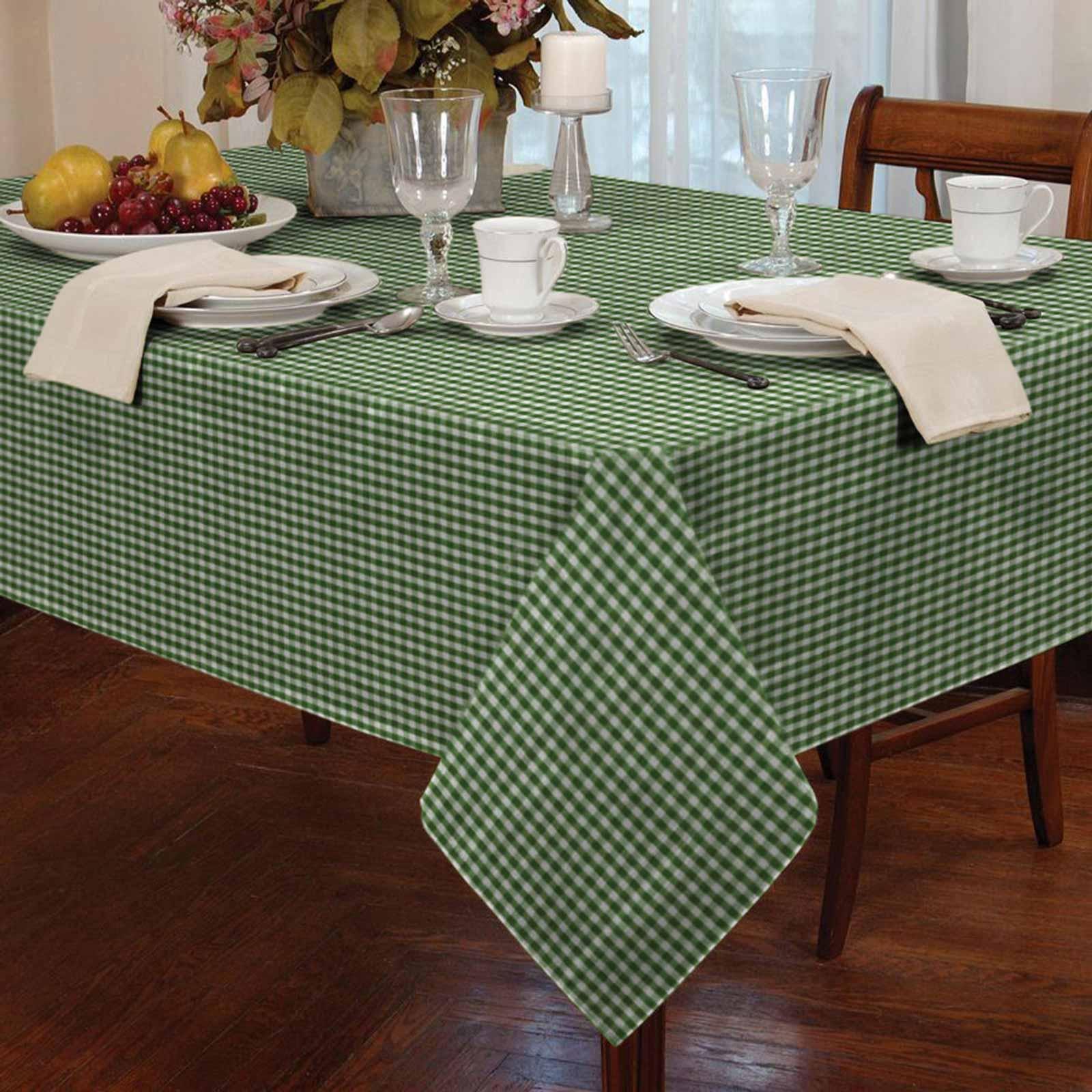 Gingham Check Green Tablecloths Ideal