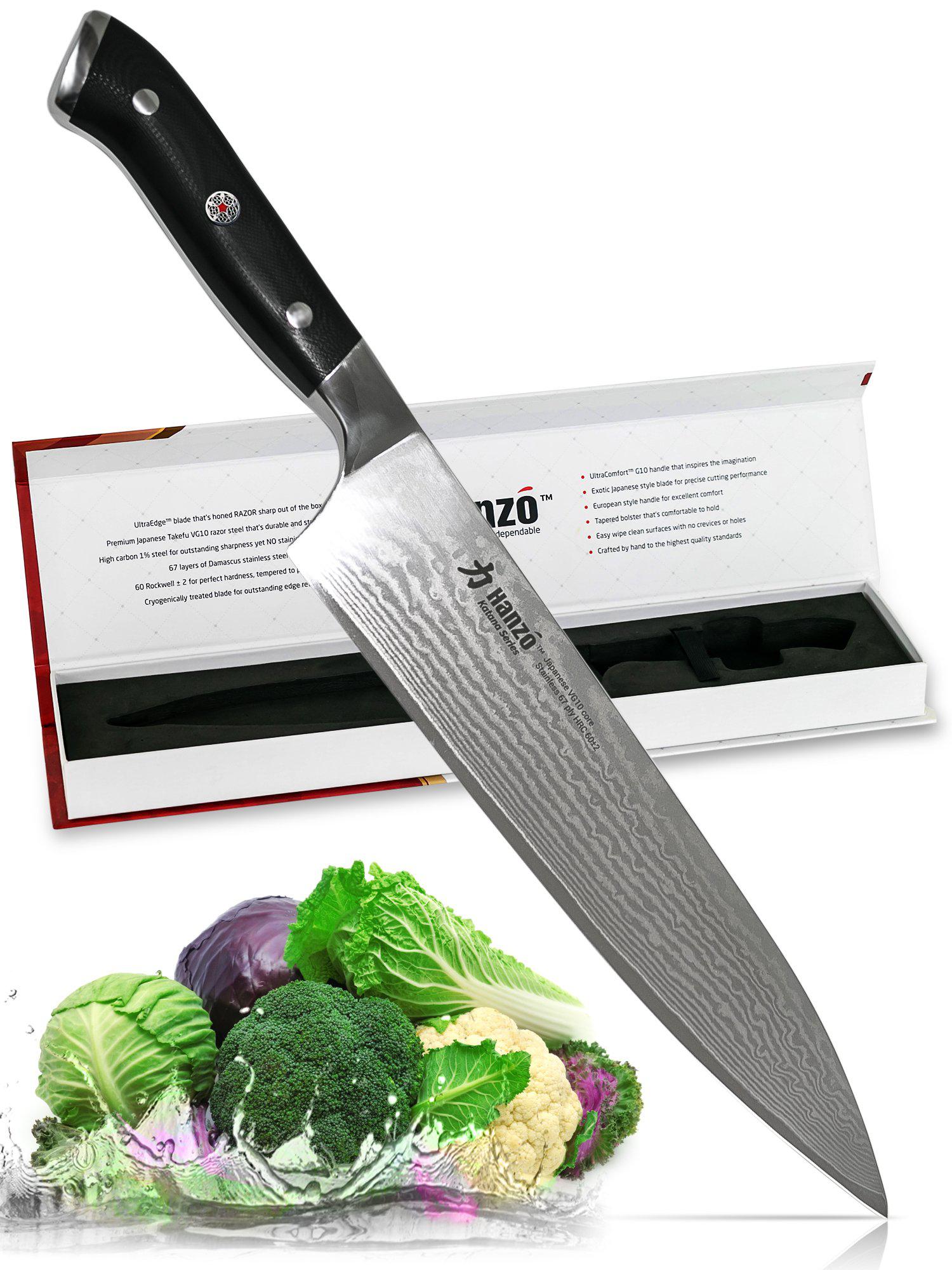 HANZO Santoku Professional Chef Knife 7 Inch Katana Series