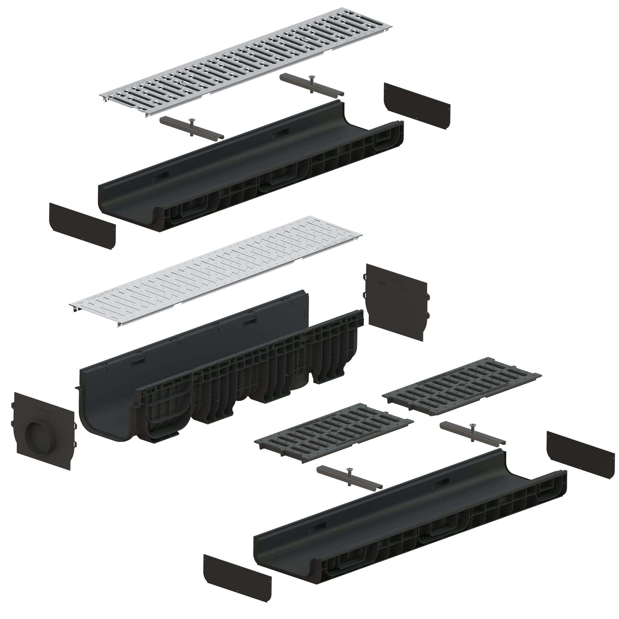 5-inch Wide ADA Heel-Proof Diagonal Slotted Galvanized Steel