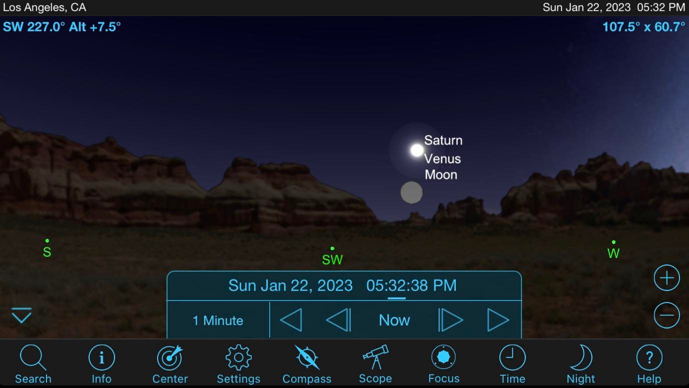 Venus and Saturn Conjunction - January 22nd