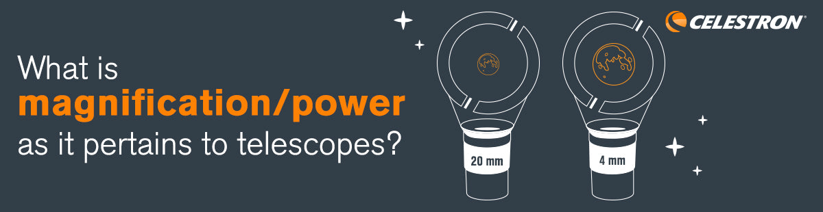 What is magnification/power as it pertains to telescopes?