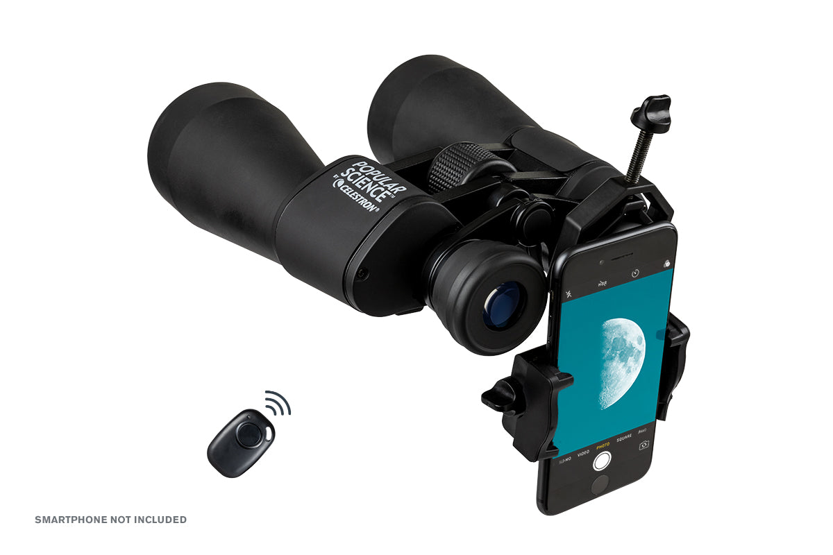 Popular Science by Celestron SkyMaster 9x60mm Porro Binocular with Smartphone Adapter and Bluetooth remote-image-0