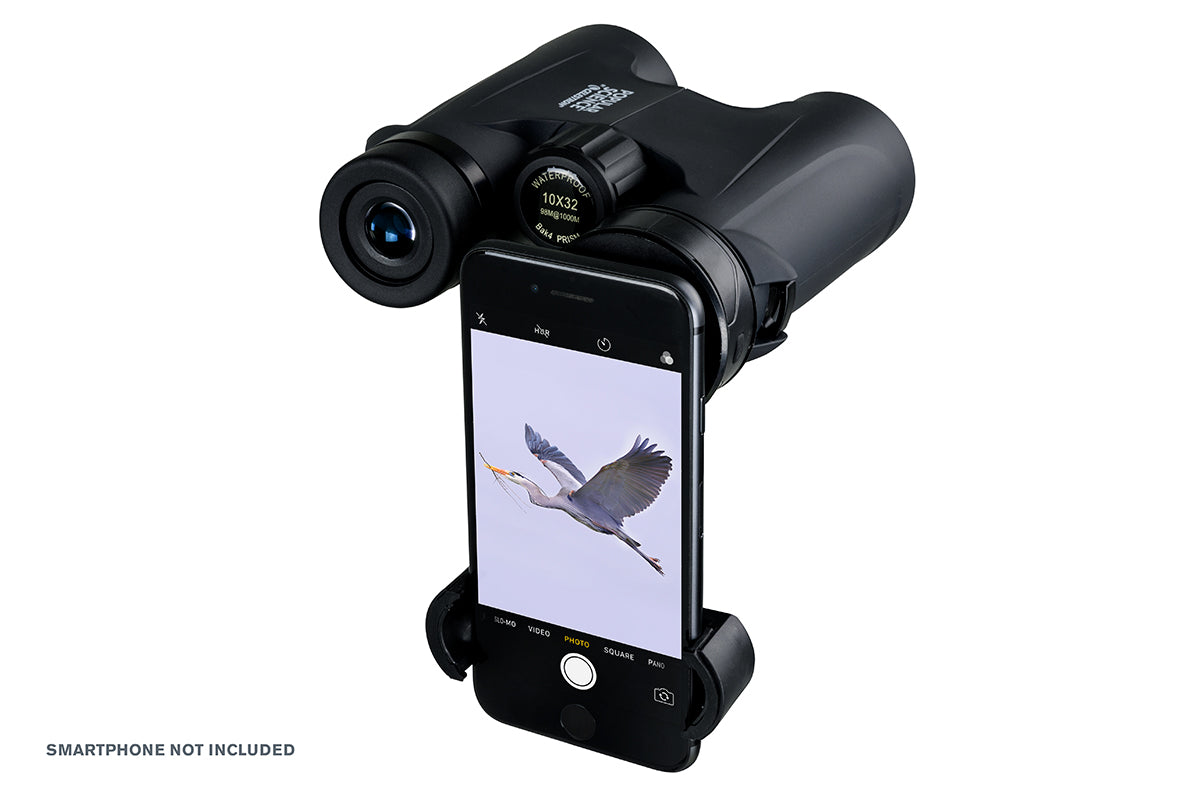 Popular Science by Celestron Outland X 10x32mm Roof Binocular with Smartphone Adapter and Bluetooth remote-image-2