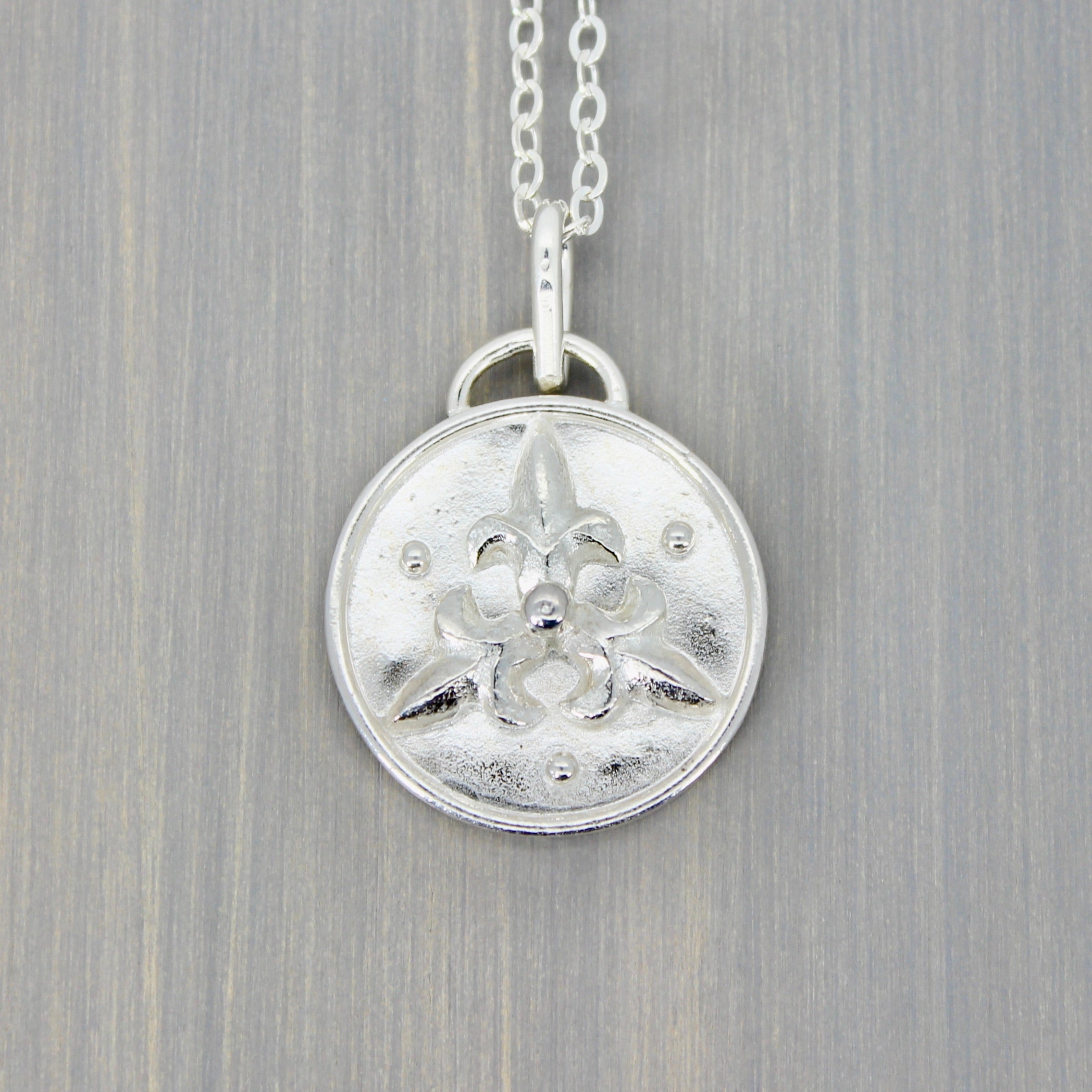 Fleur De Lis Medallion Pendant