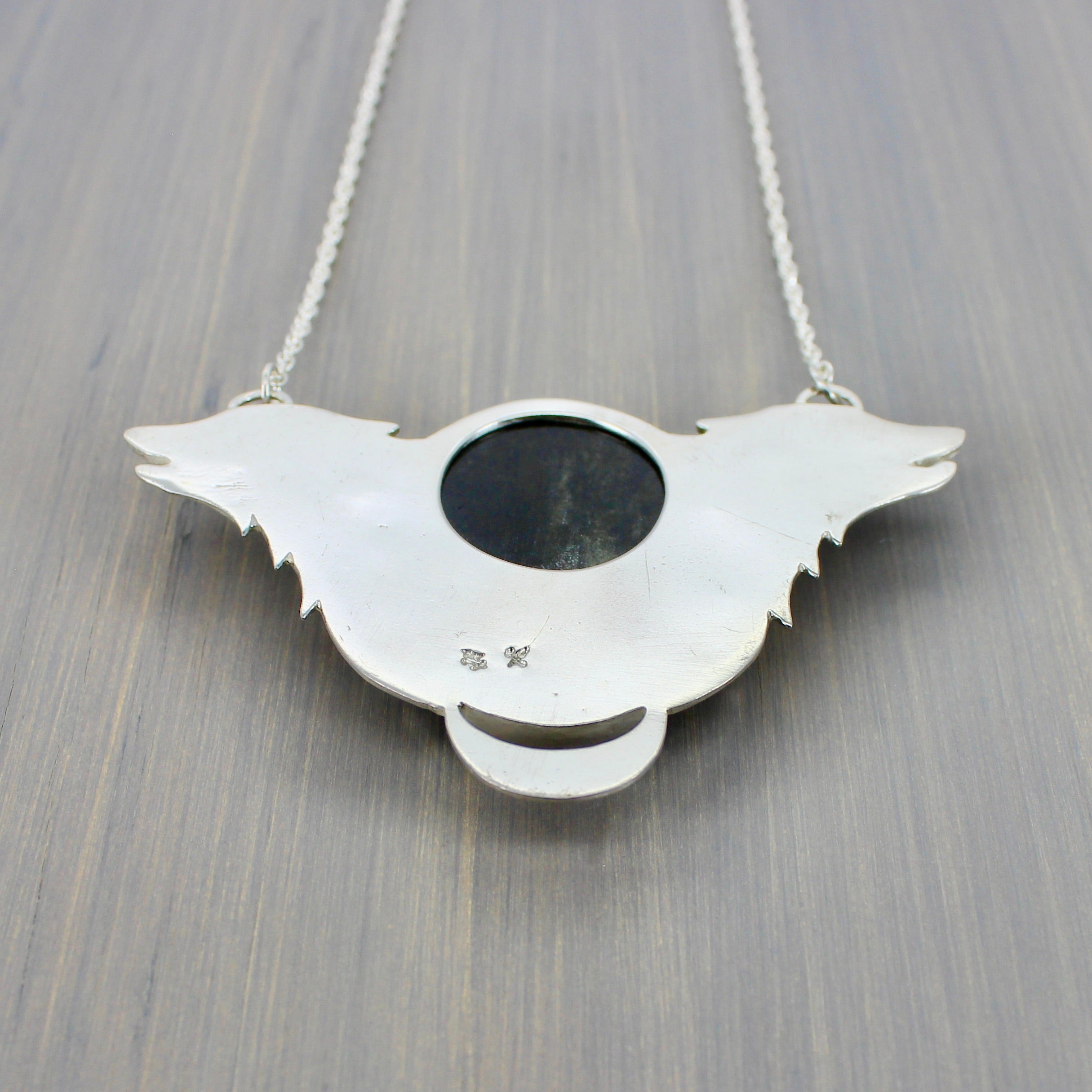 Wolfheart in Obsidian Necklace