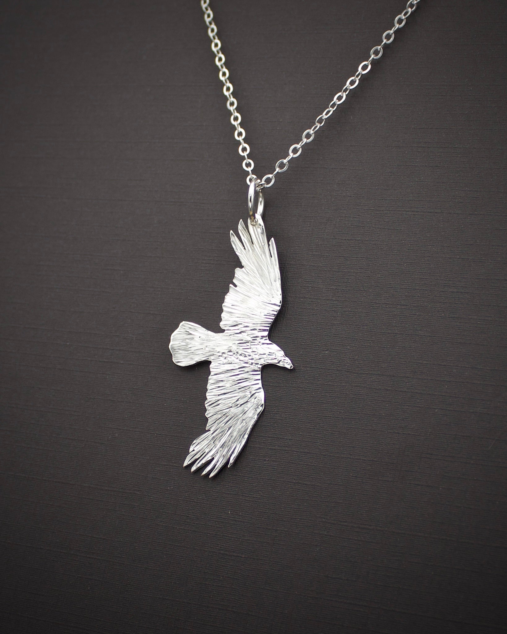 Raven in Flight Pendant