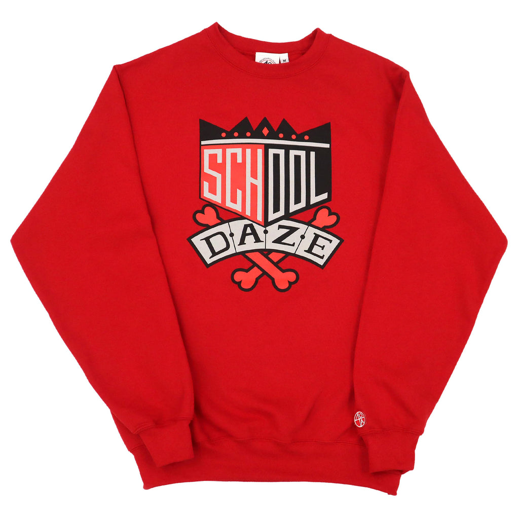 School Daze Crew Neck Sweatshirt - Red/Black